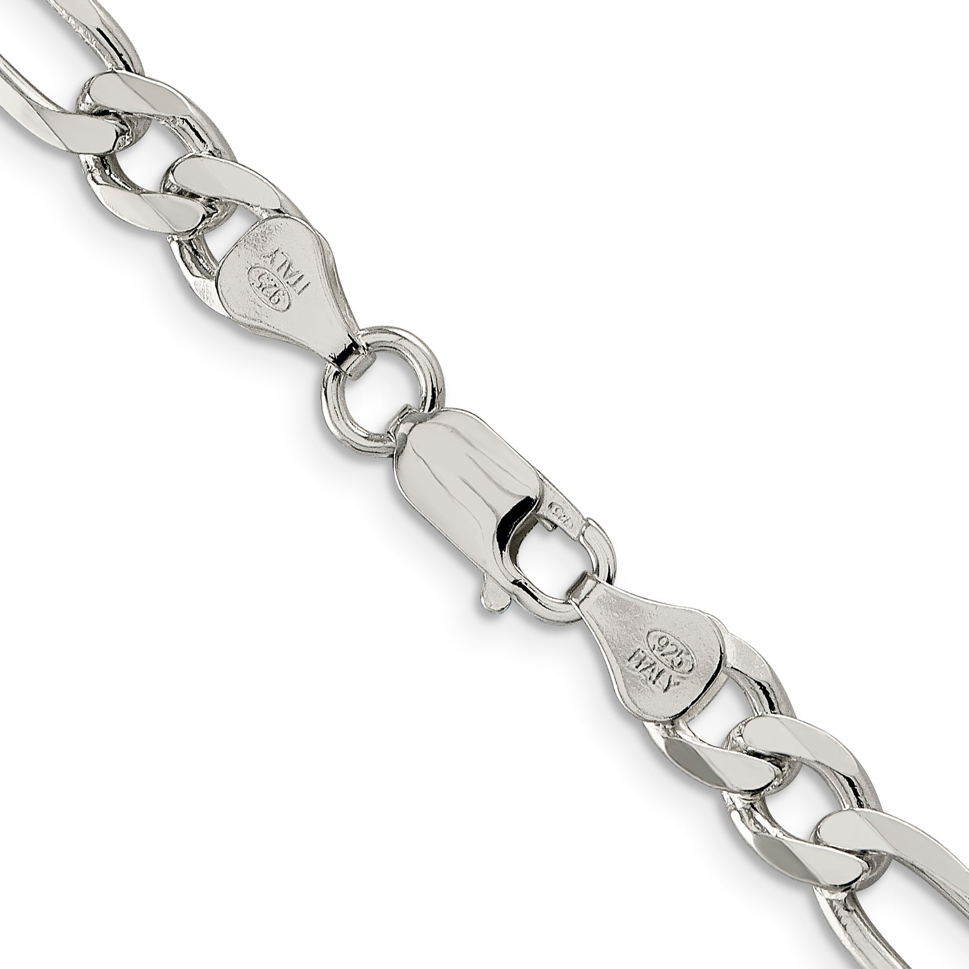 Sterling Silver 6.75mm Figaro Chain