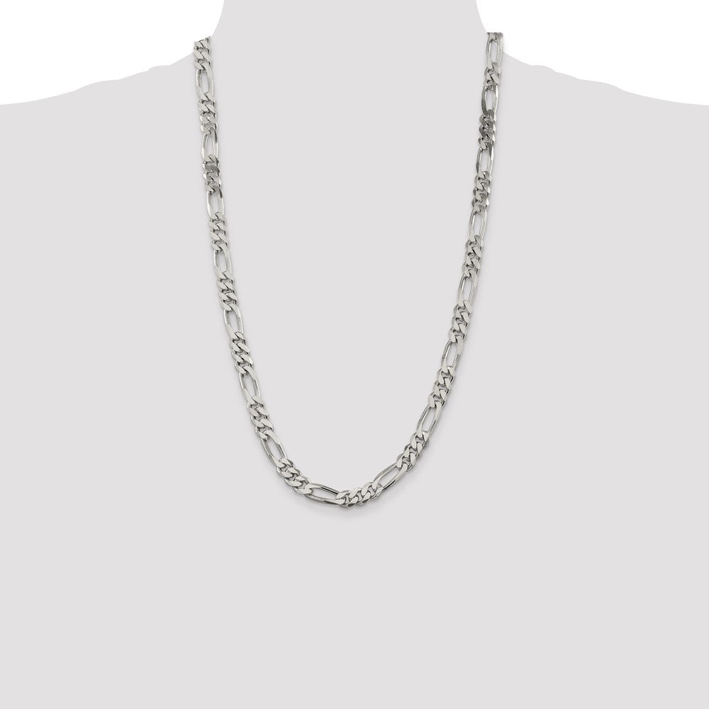 Sterling Silver 8mm Figaro Chain
