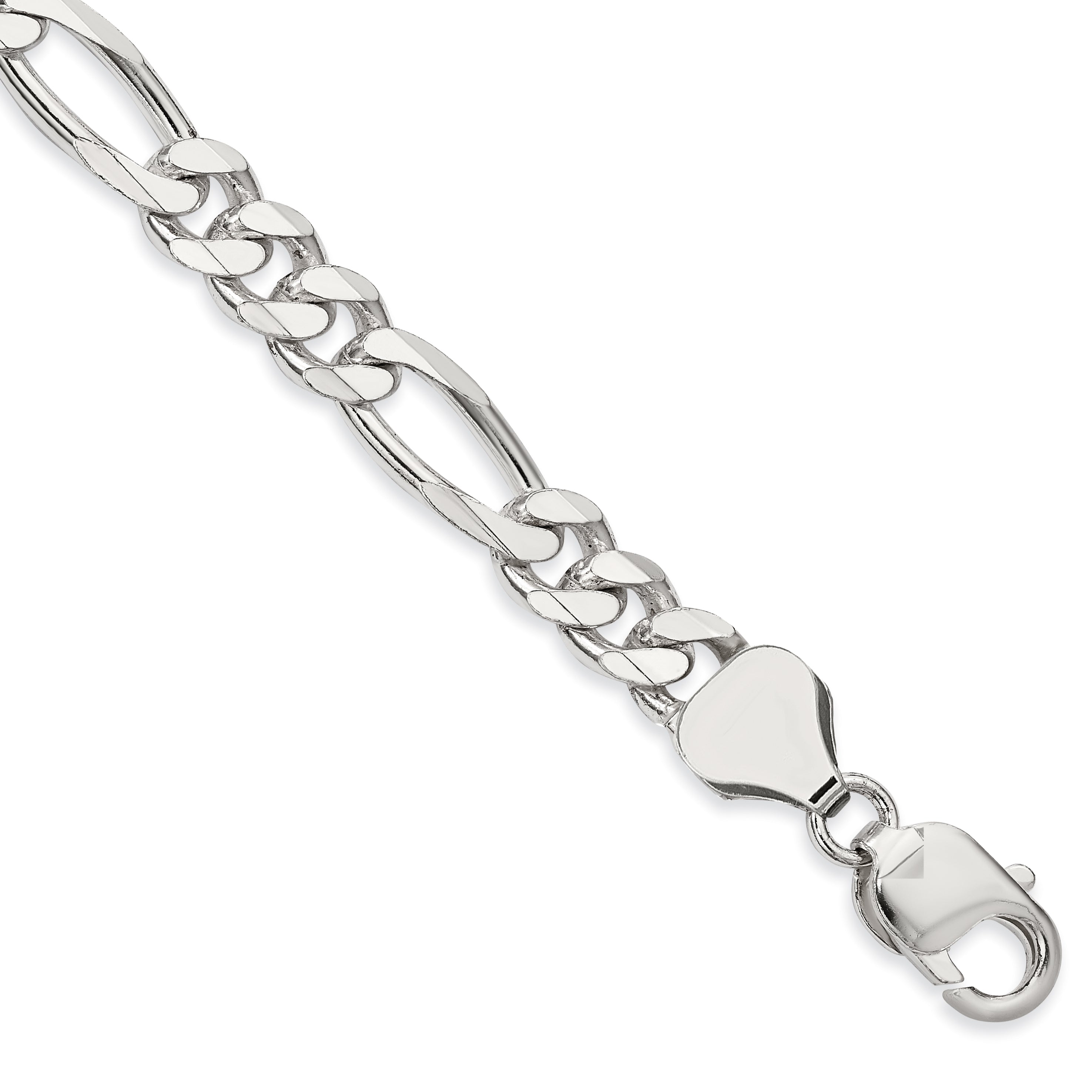 Sterling Silver 8mm Figaro Chain