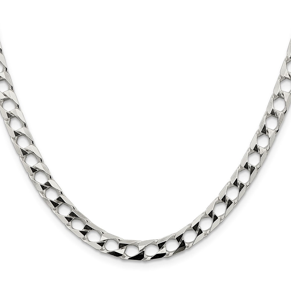 Sterling Silver 6.25mm D/C Square Curb Chain