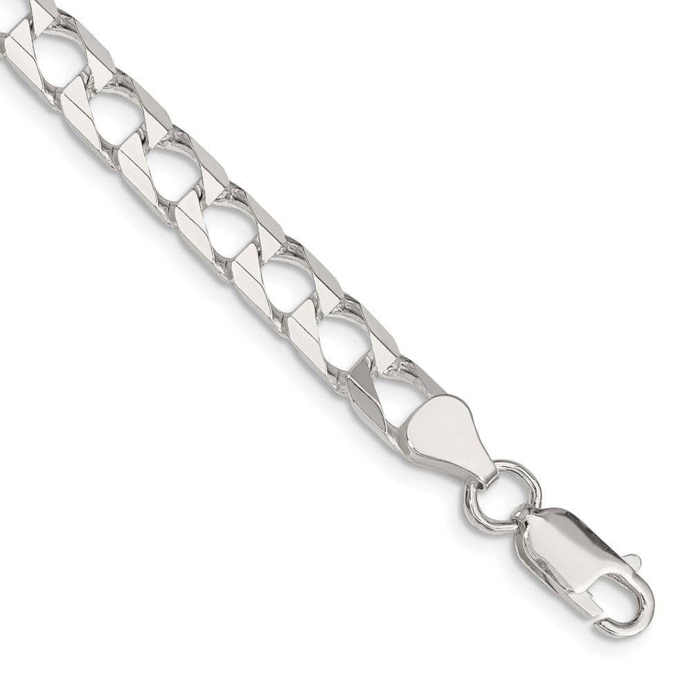 Sterling Silver 6.25mm D/C Square Curb Chain