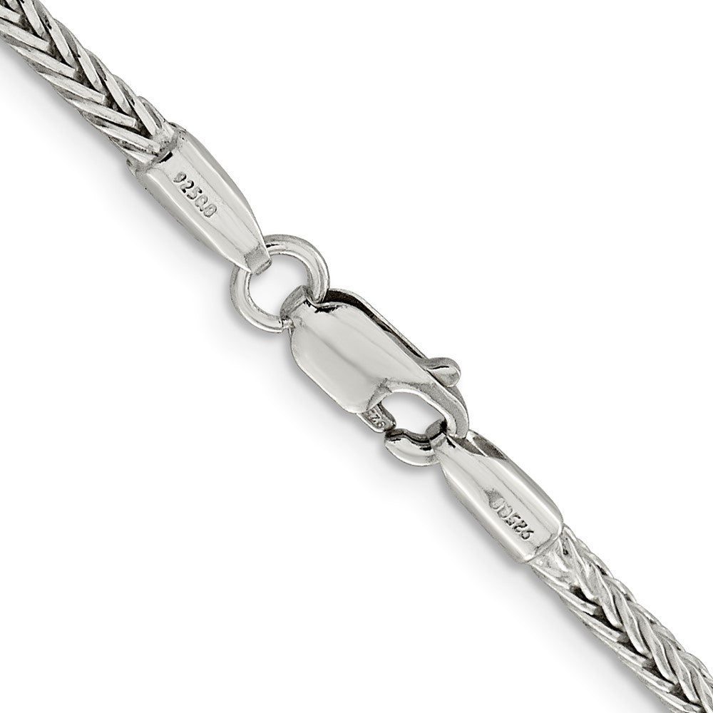Sterling Silver 2.5mm Diamond-cut Round Franco Chain
