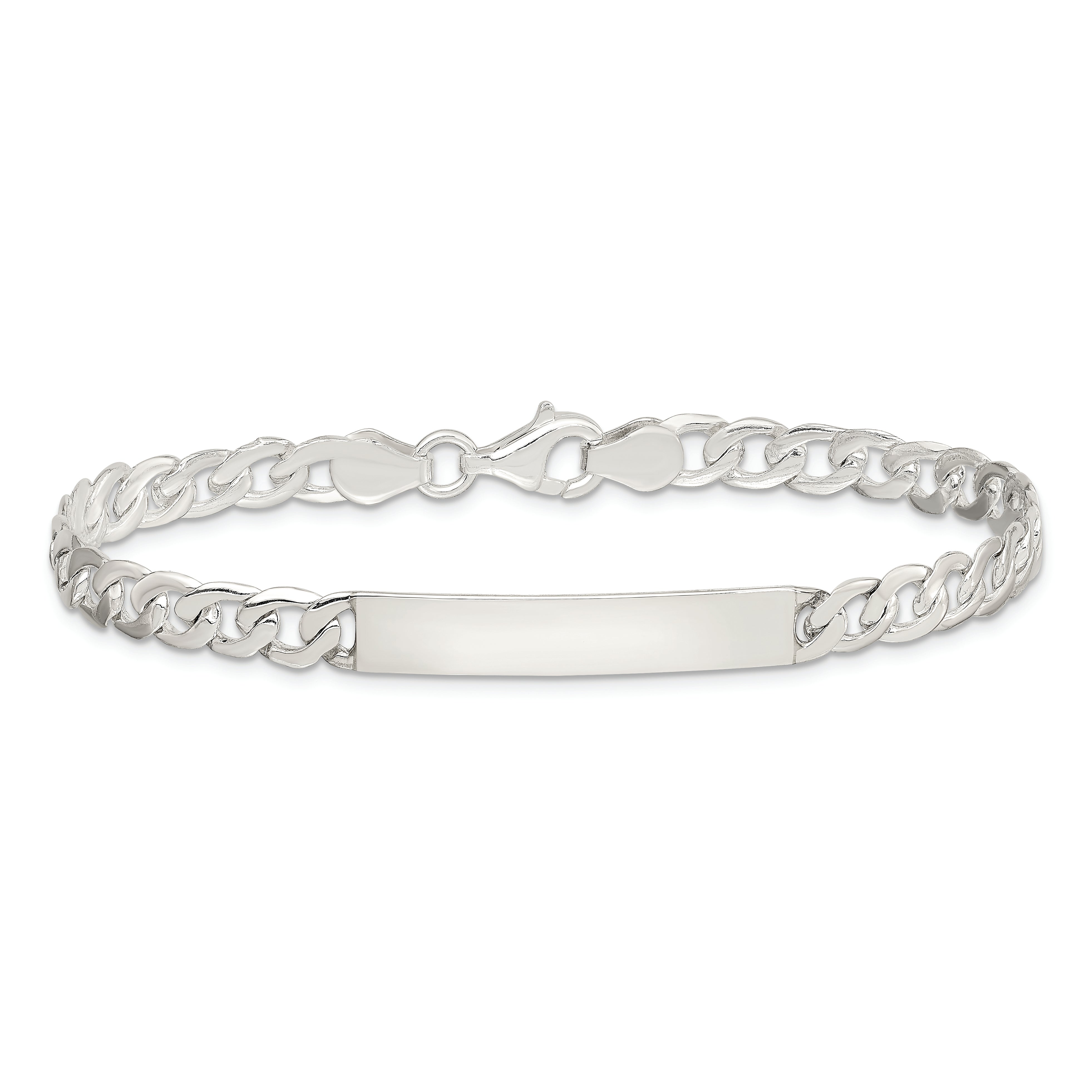 Sterling Silver Baby ID Curb Link Bracelet
