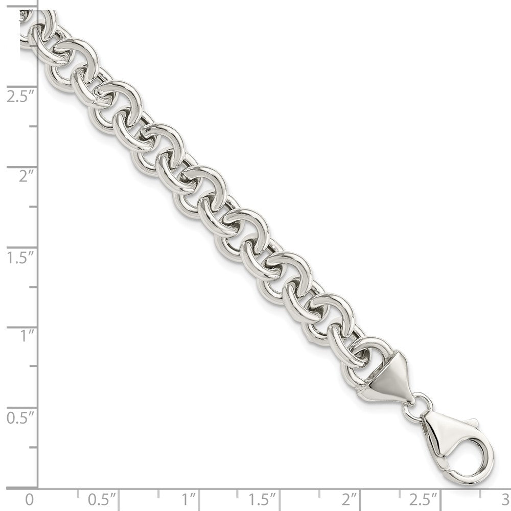 Sterling Silver Polished Fancy Link Bracelet
