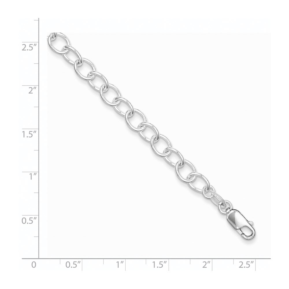 Sterling Silver Polished Fancy Link Bracelet