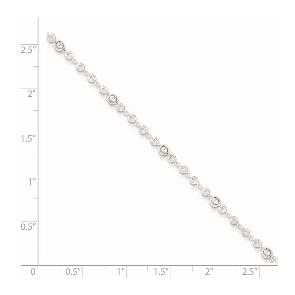 Sterling Silver 10in plus 1in ext. Anklet