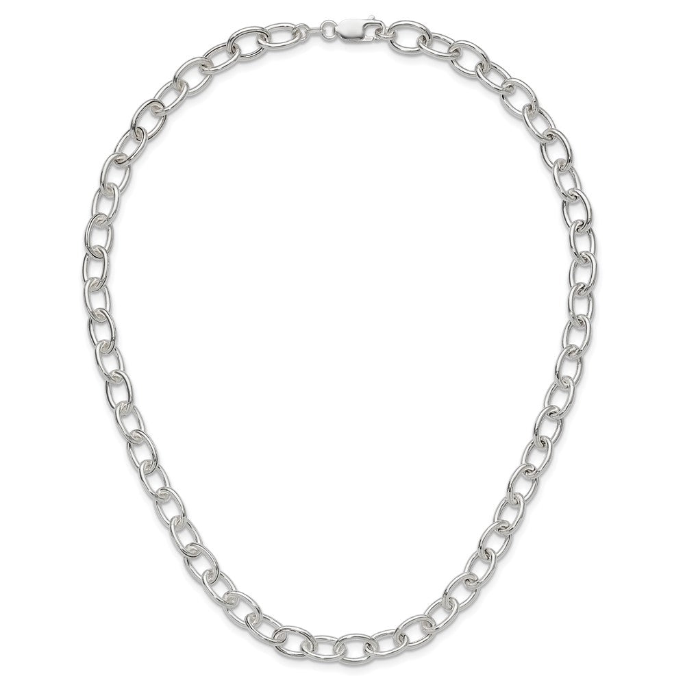 Sterling Silver Open Link Cable 8.50mm Necklace