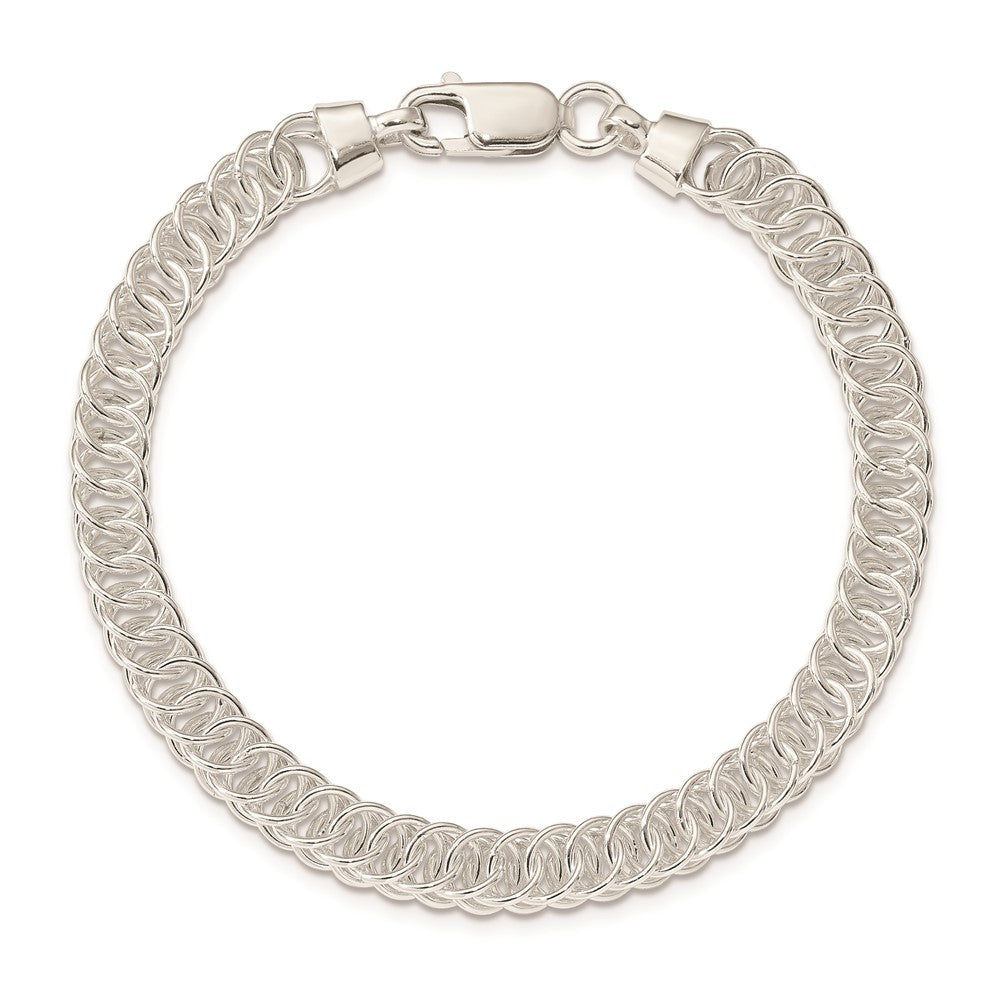 Sterling Silver Polished Fancy Link Bracelet