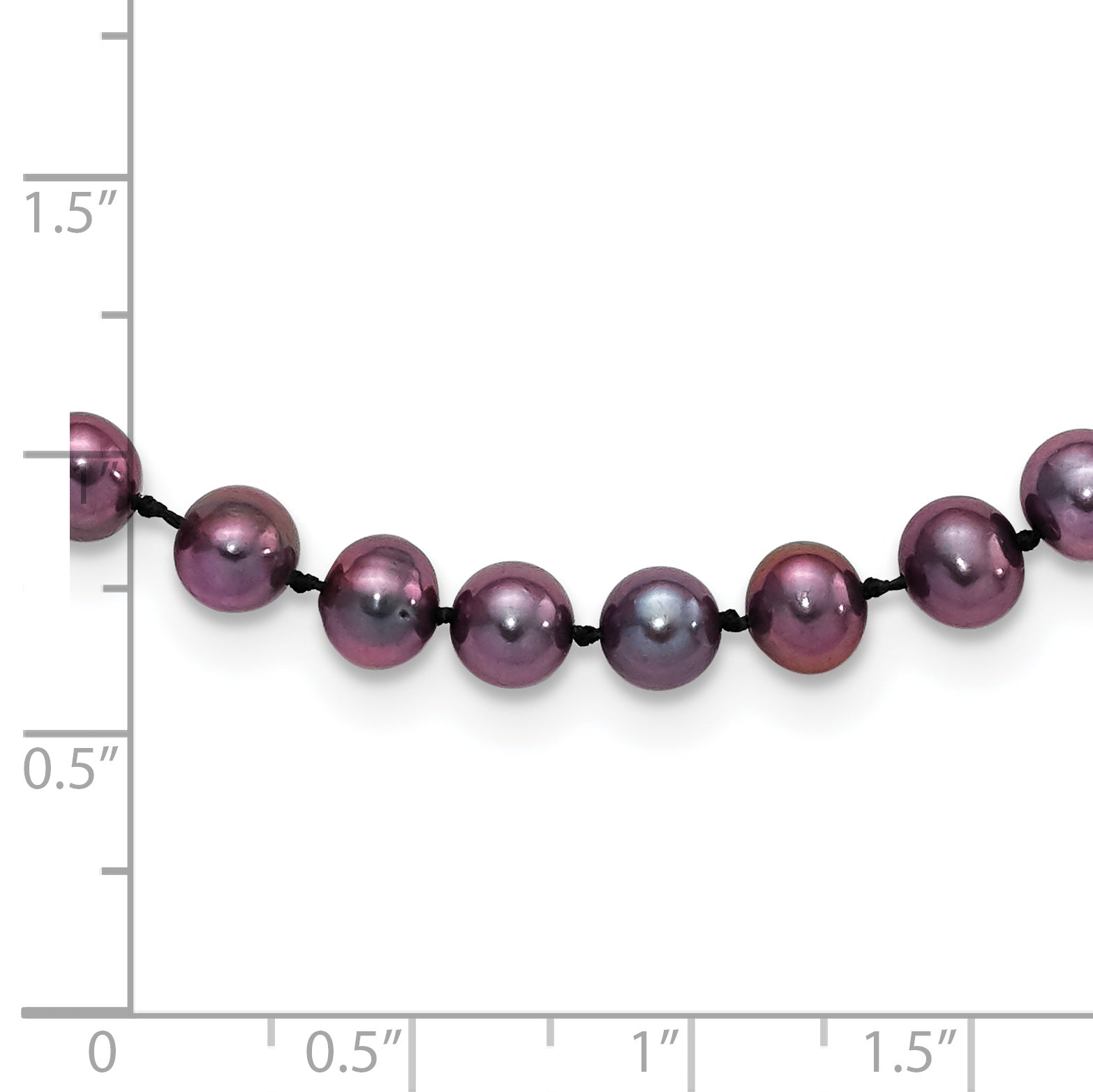 Sterling Silver Rhodium-plated 5-6mm Black Near-Round Freshwater Cultured Pearl 7.25 inch Bracelet