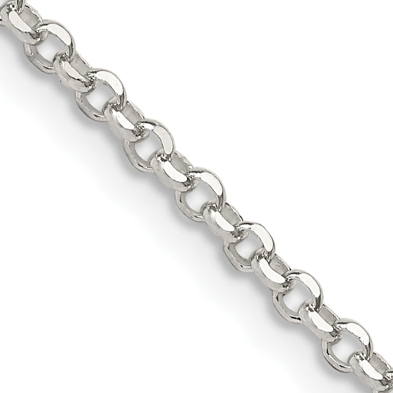 Sterling Silver 2.2mm Diamond-cut Cable Chain
