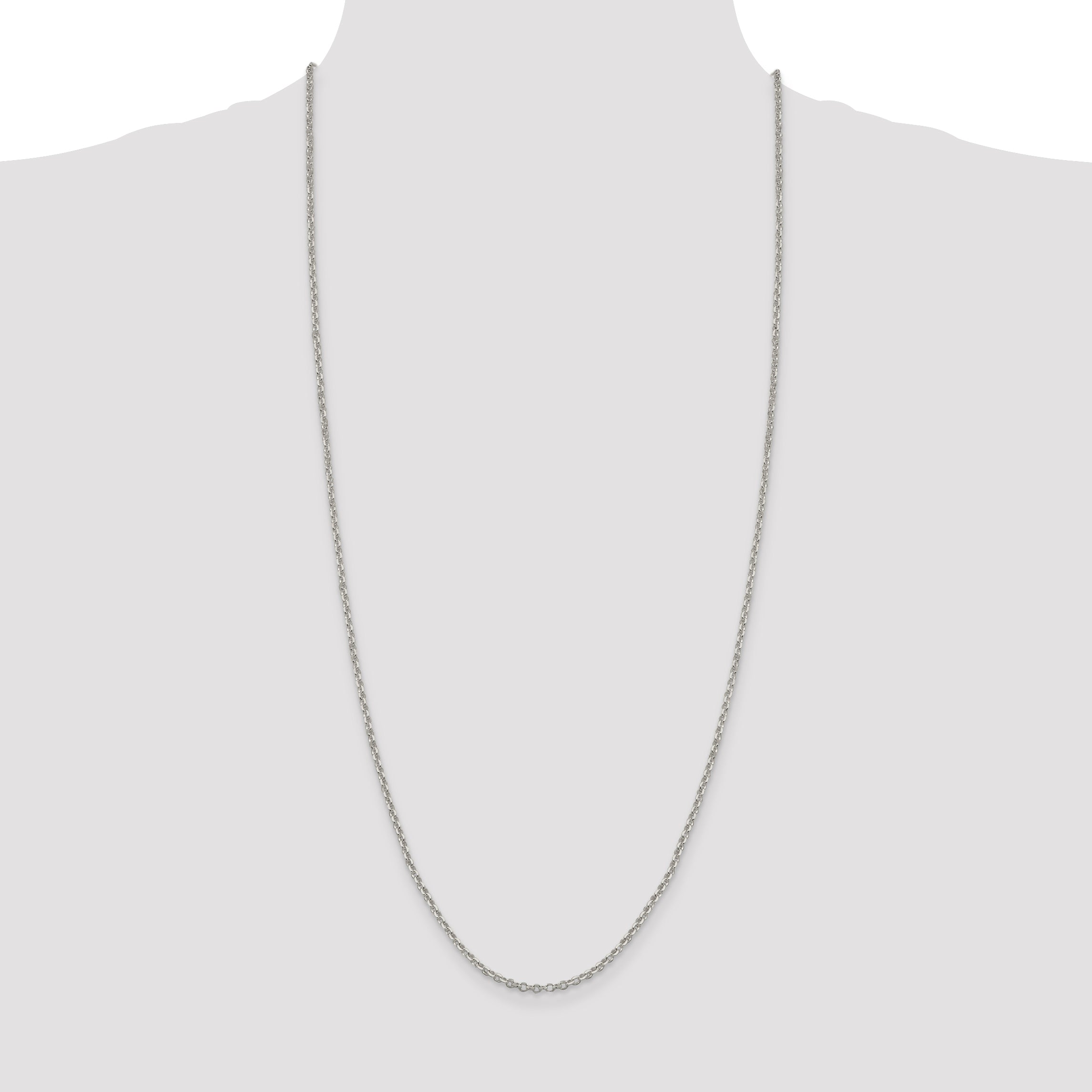 Sterling Silver 2.6mm Diamond-cut Cable Chain