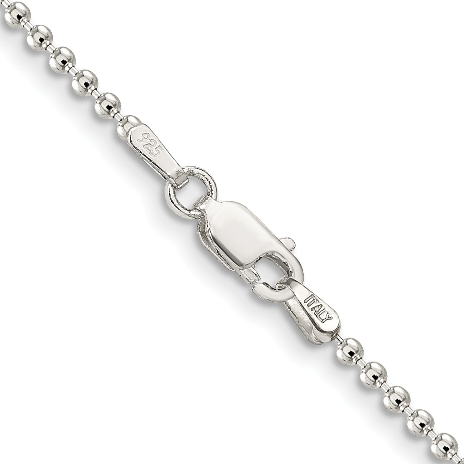 Sterling Silver 2mm Beaded Chain