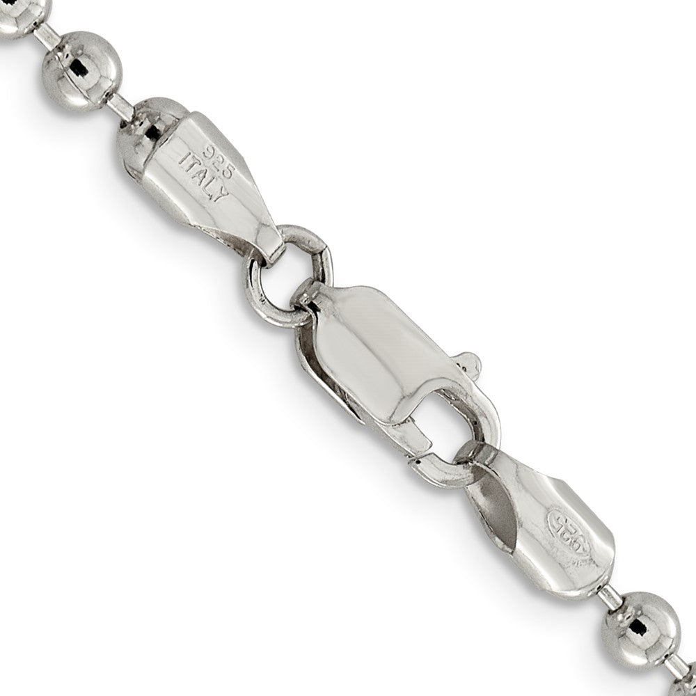 Sterling Silver 4mm Beaded Chain
