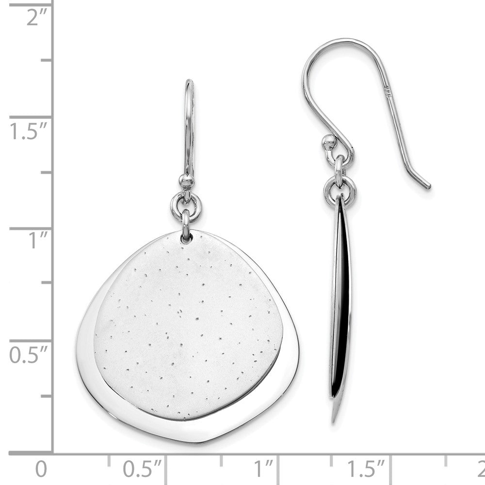 SS Rhodium-plated Radiant Essence Polished Earrings
