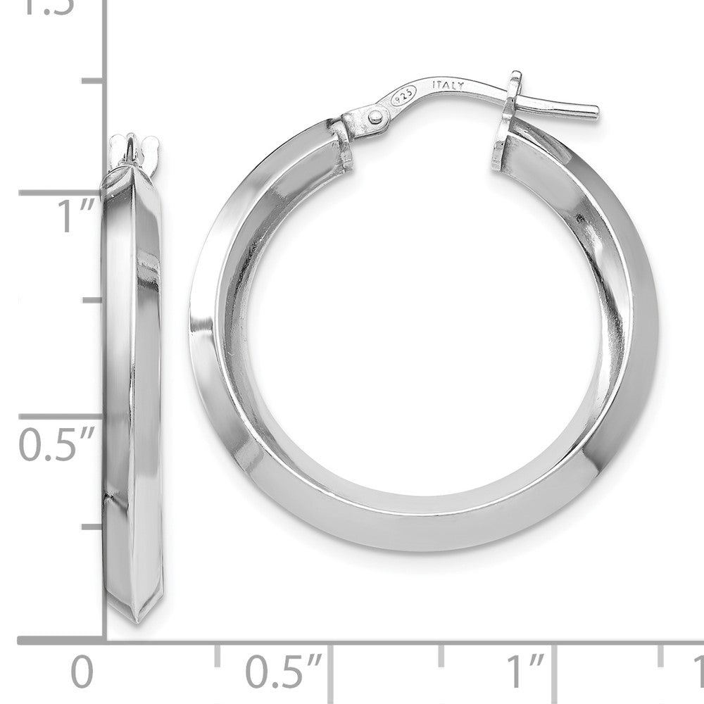 Sterling Silver Polished Hoop Earrings