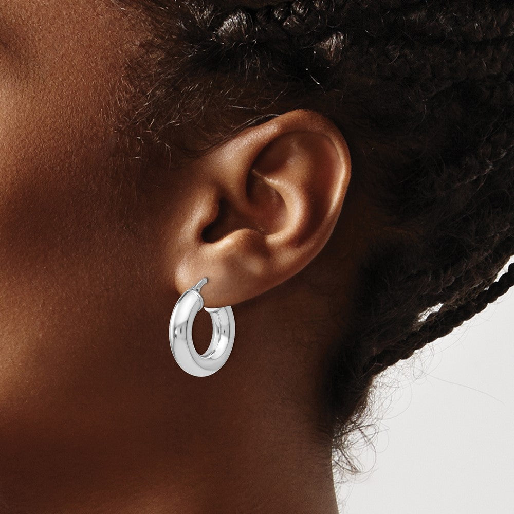 Sterling Silver Polished Hoop Earrings