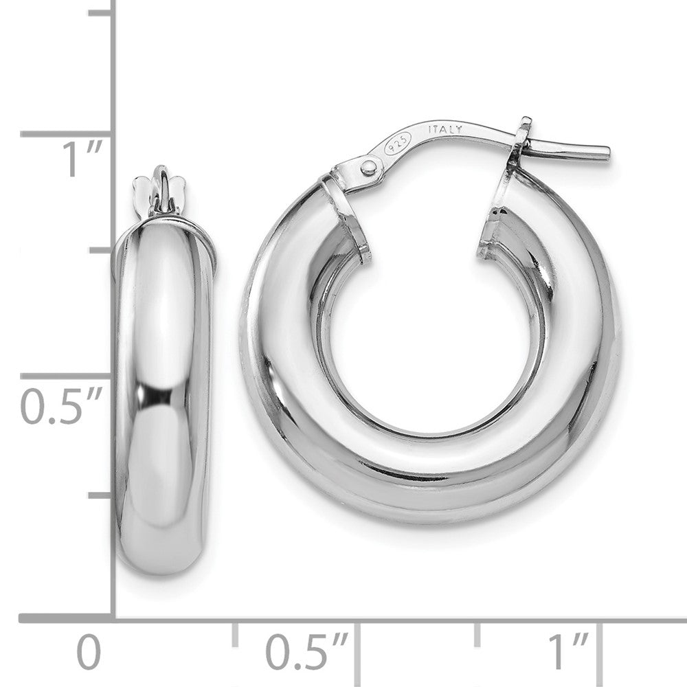 Sterling Silver Polished Hoop Earrings