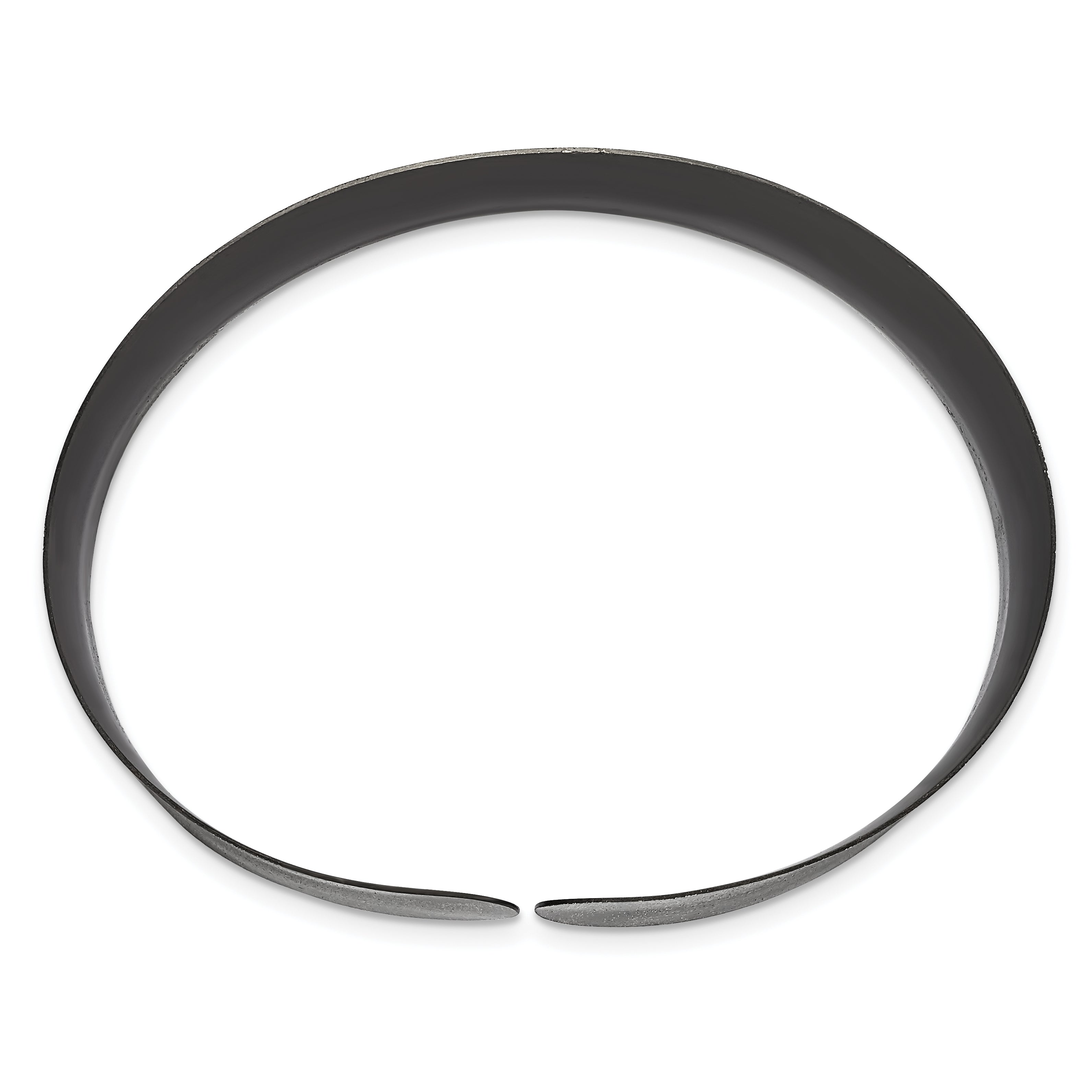 Sterling Silver Ruthenium-plated Scratch Finish Cuff Bangle