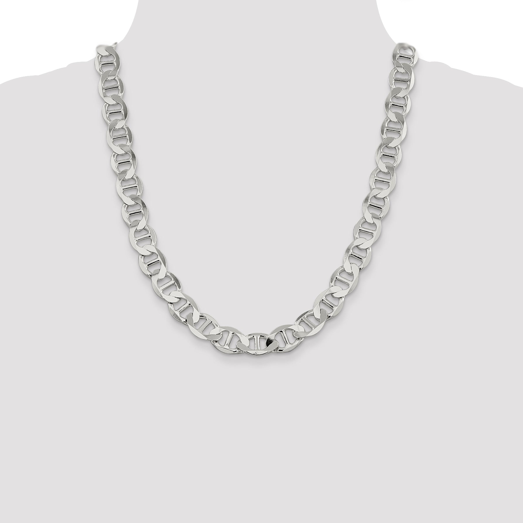 Sterling Silver 12.3mm Flat Anchor Chain