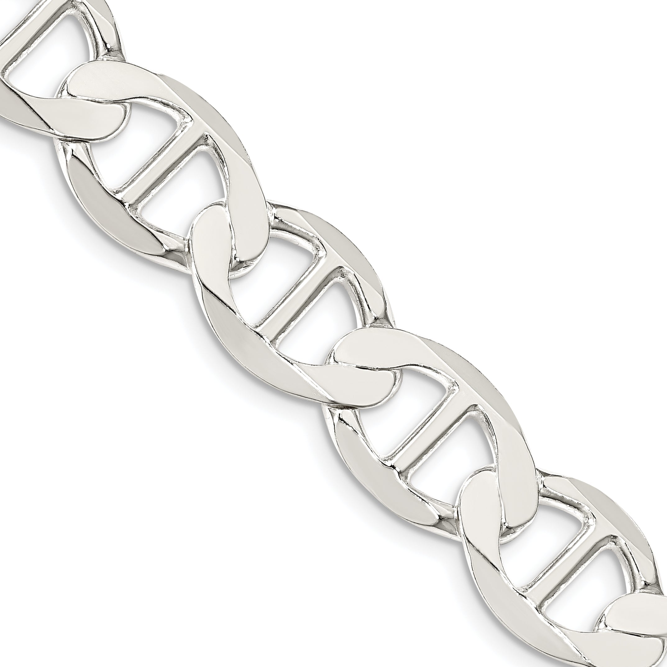 Sterling Silver 12.3mm Flat Anchor Chain