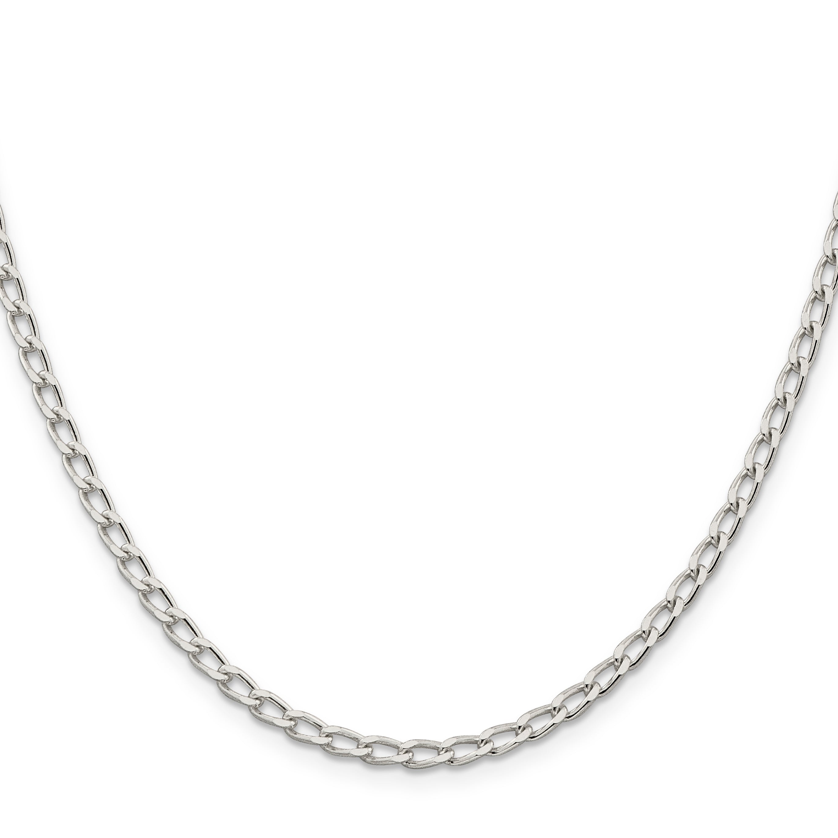 Sterling Silver 3.2mm Open Elongated Link Chain