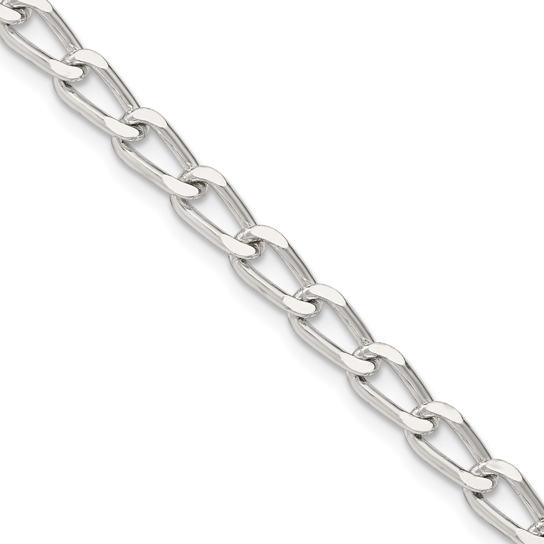 Sterling Silver 4.3mm Open Elongated Link Chain