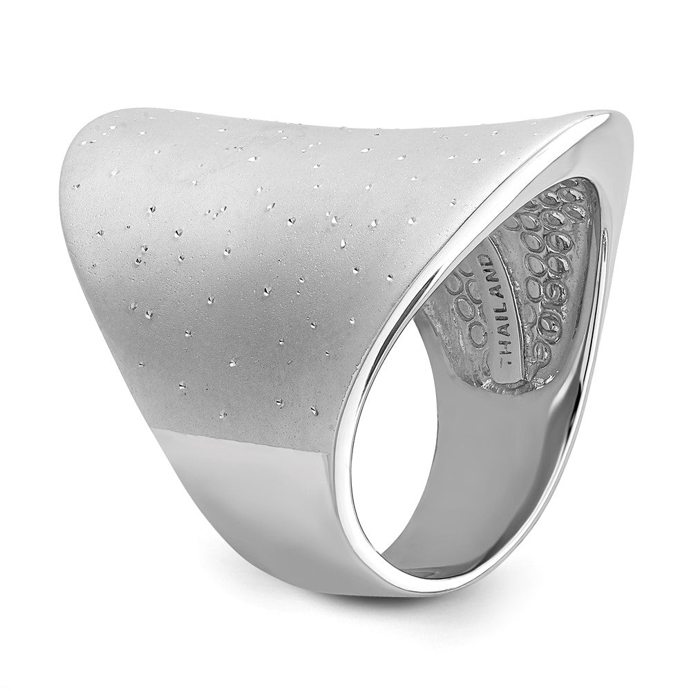 Sterling Silver Rhodium-plated Radiant Essence Ring