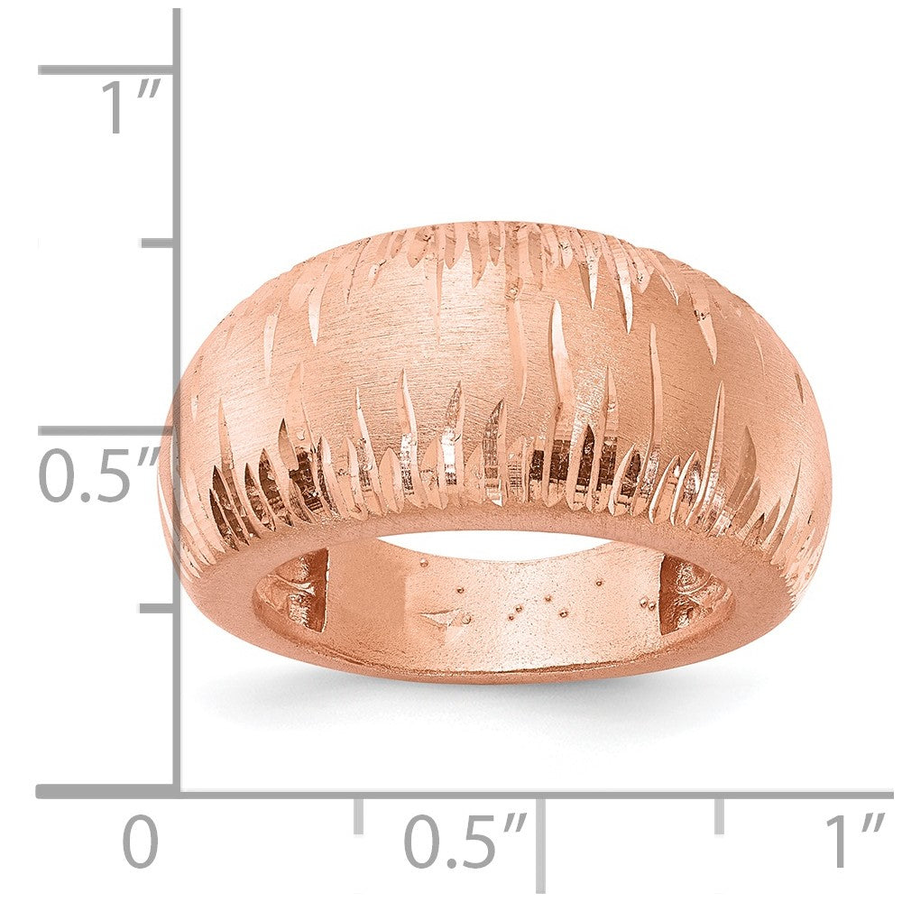 SS Radiant Essence Rose Gold-plated Brushed & D/C Ring