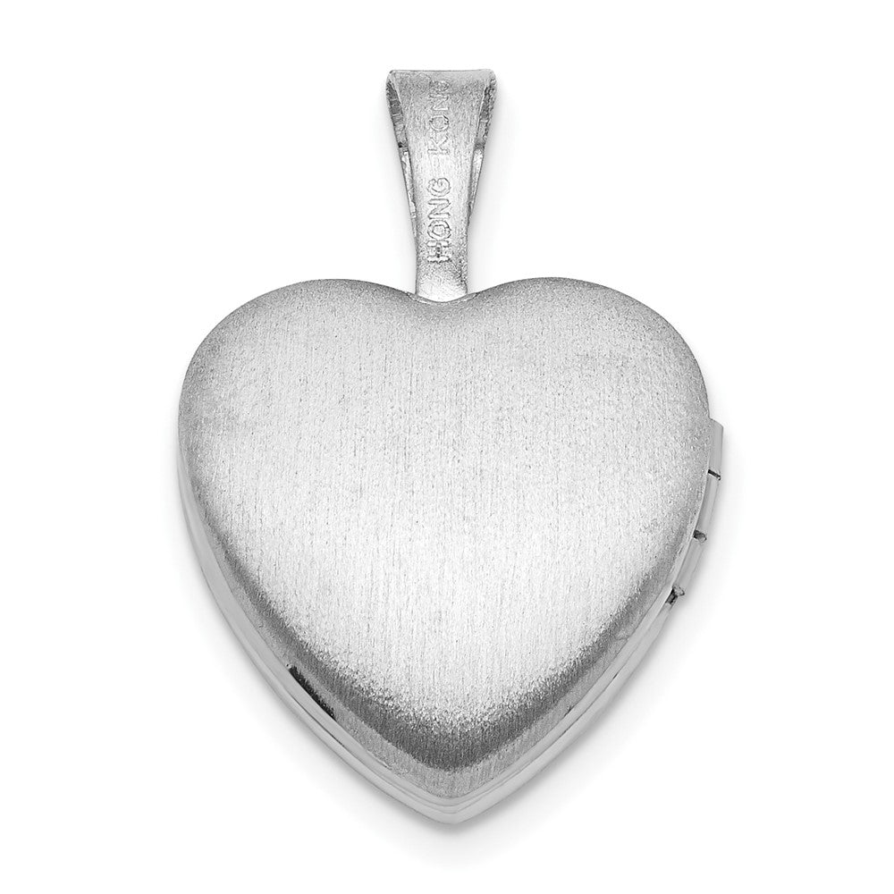 Sterling Silver It's A Girl 12mm Heart Locket