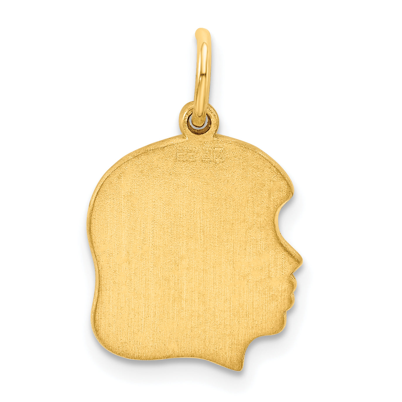 Sterling Silver GP Engraveable Girl Polished Disc Charm