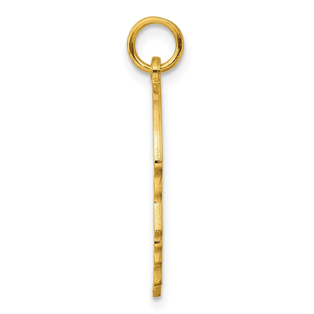 Sterling Silver GP Engraveable Boy Polished Disc Charm