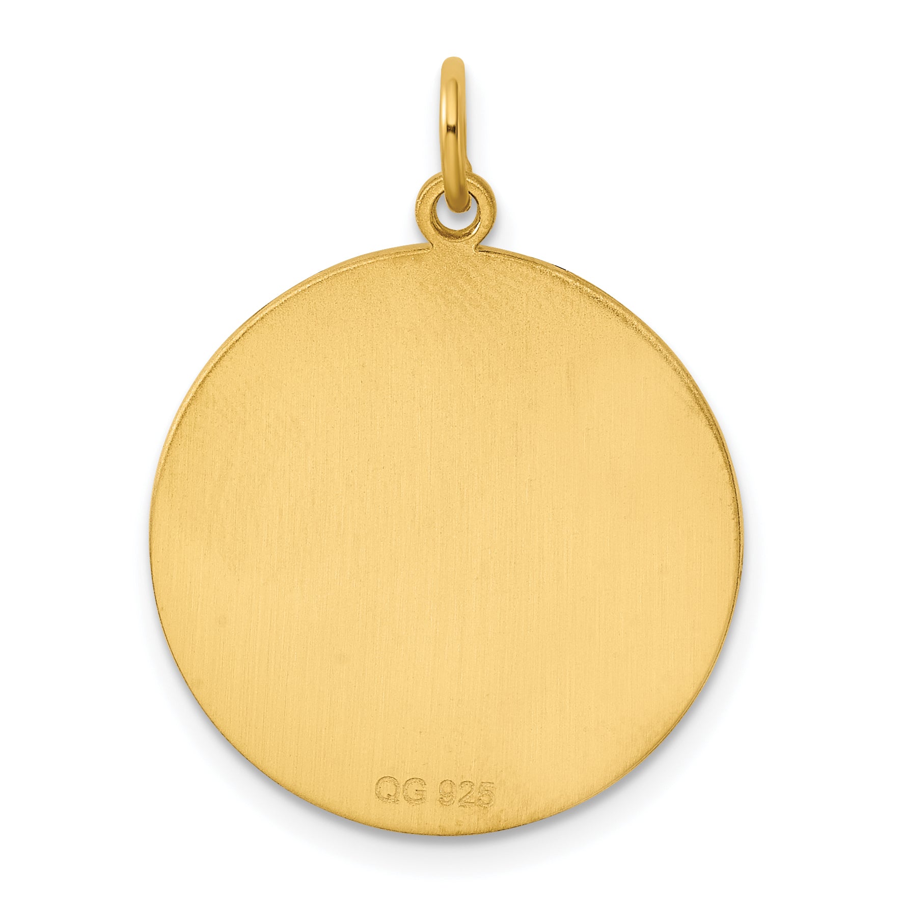 Sterling Silver GP Engraveable Round Polished Disc Charm