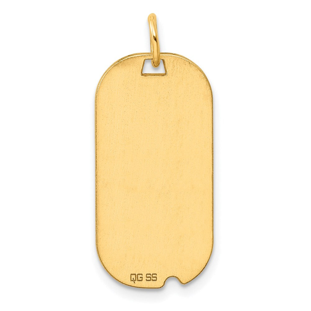 Sterling Silver GP Engraveable Dog Tag Polished Disc Charm