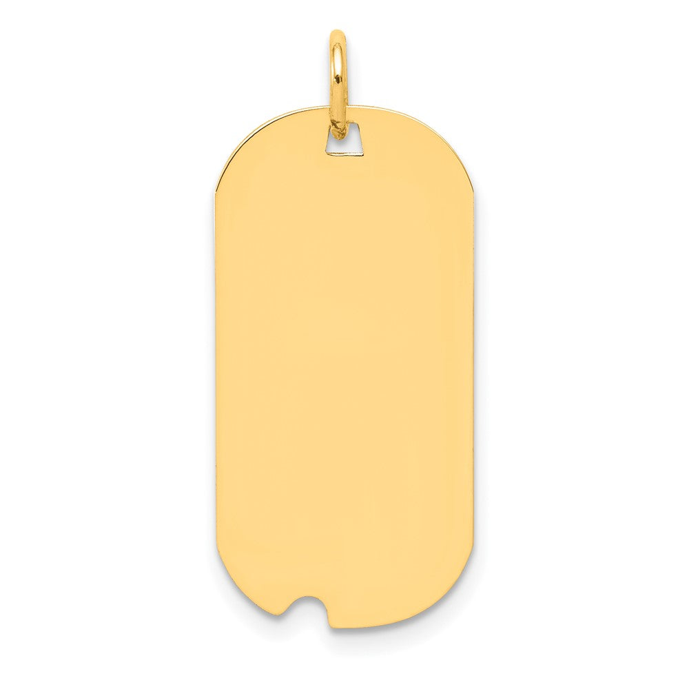 Sterling Silver GP Engraveable Dog Tag Polished Disc Charm