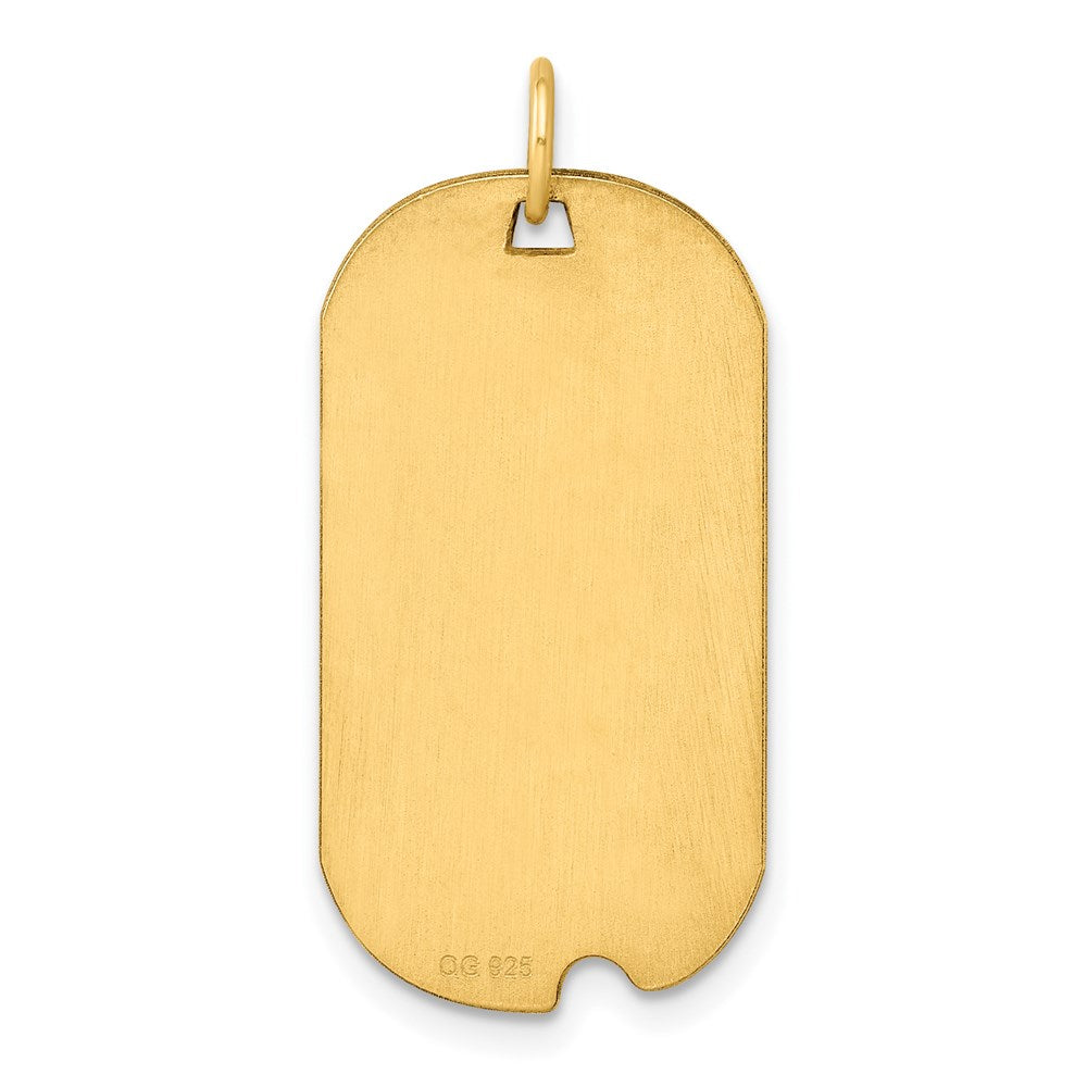 Sterling Silver GP Engraveable Dog Tag Polished Disc Charm