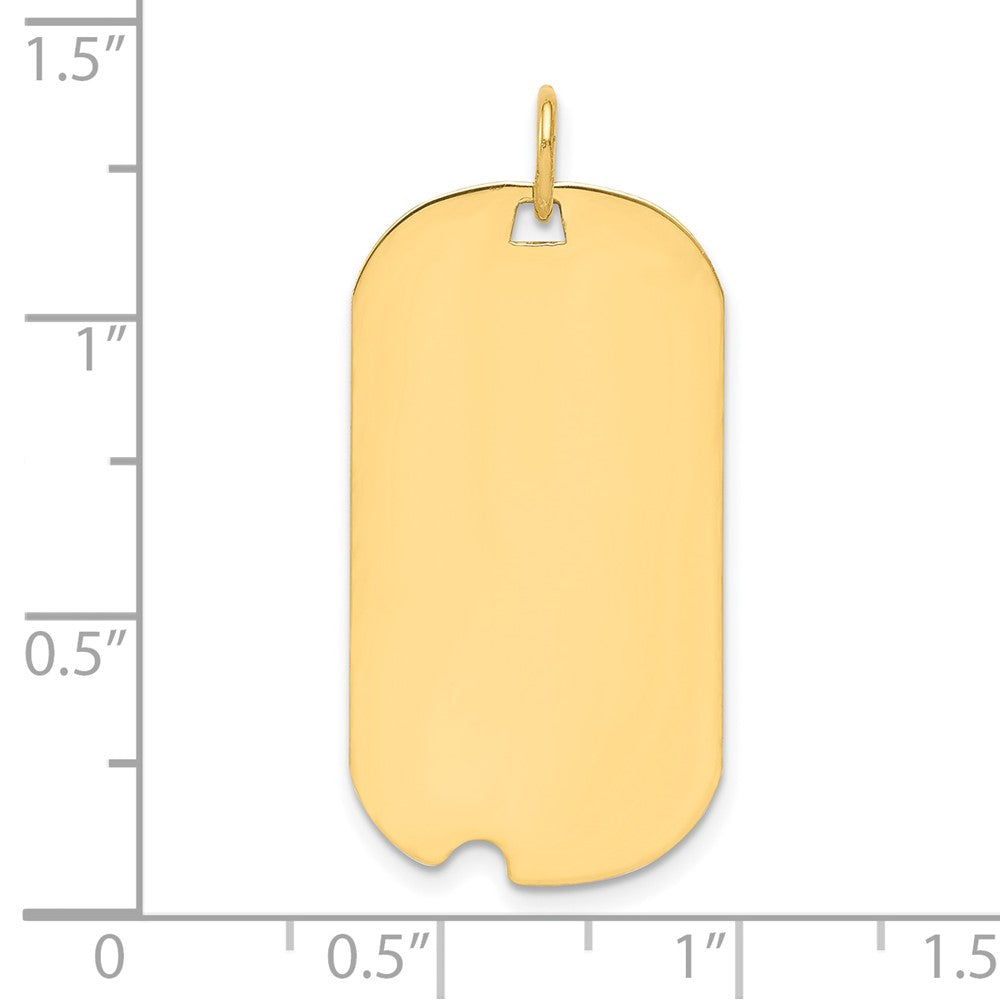 Sterling Silver GP Engraveable Dog Tag Polished Disc Charm