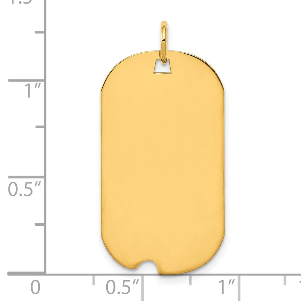 Sterling Silver GP Engraveable Dog Tag Polished Disc Charm