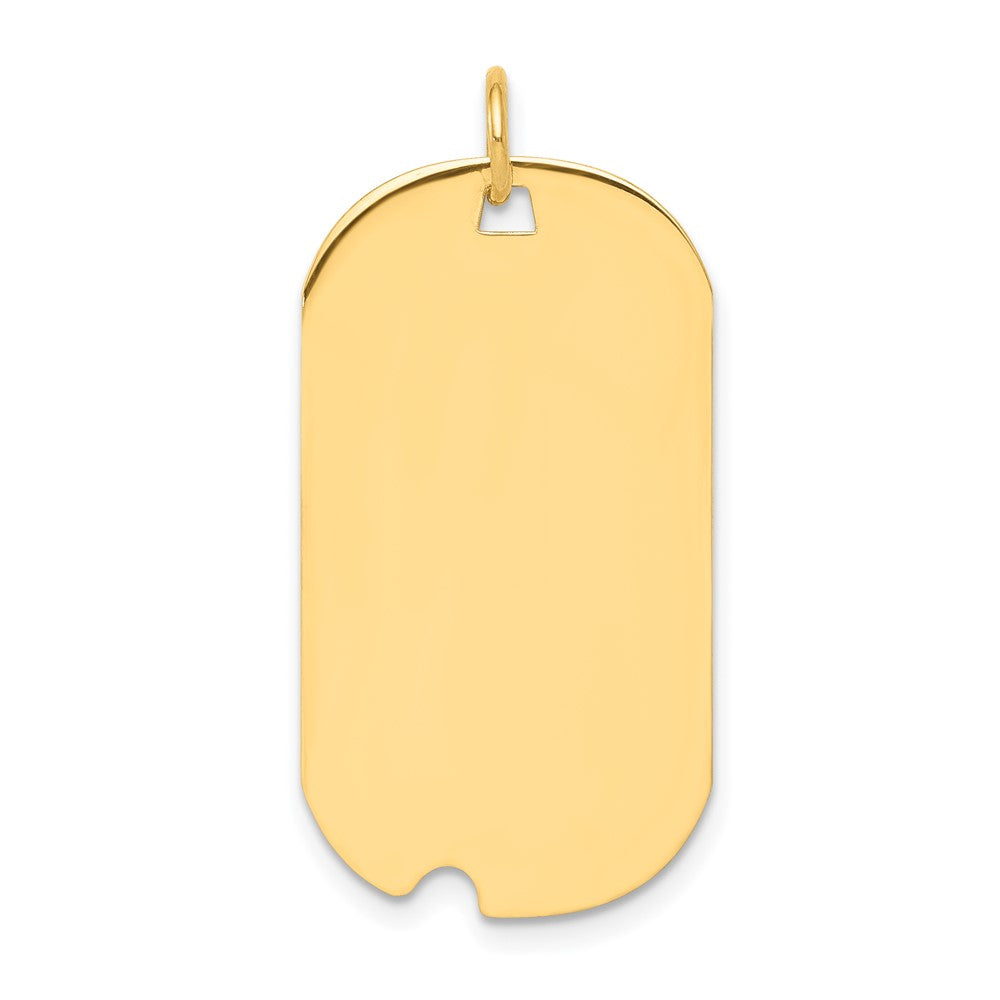 Sterling Silver GP Engraveable Dog Tag Polished Disc Charm