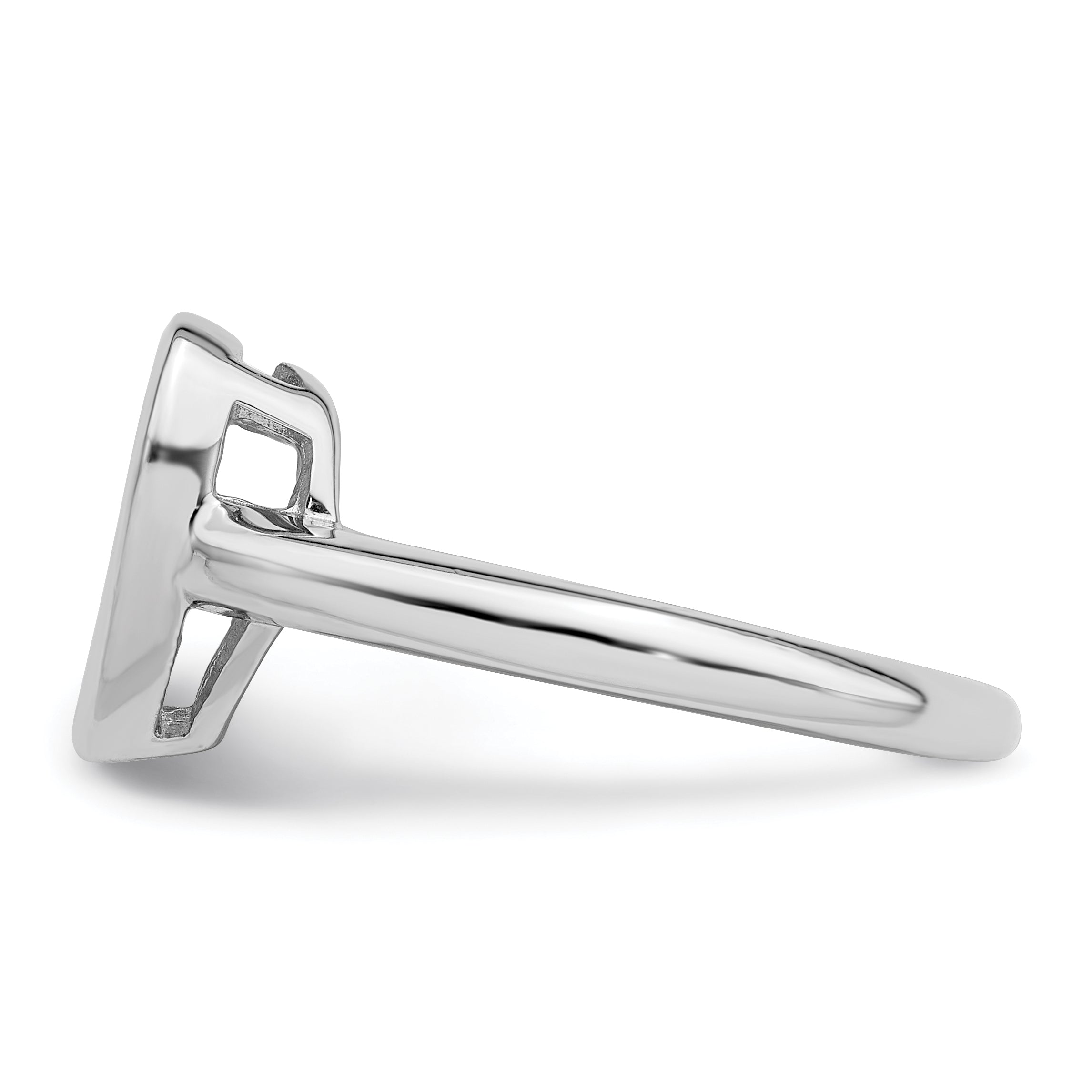 Brilliant Embers Sterling Silver Rhodium-plated 34 Stone Micro PavÇ CZ Heart Ring