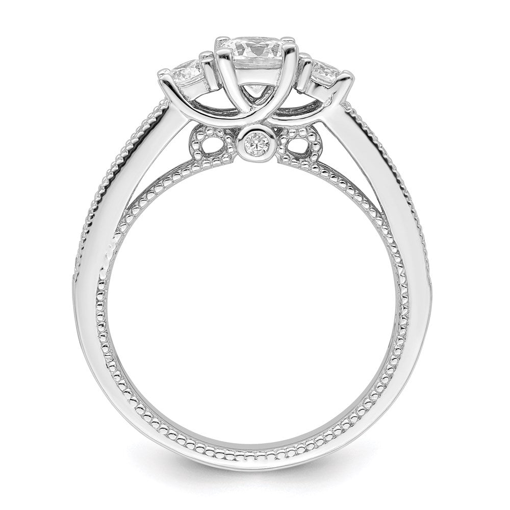 Brilliant Embers Sterling Silver Rhodium-plated 21 Stone Micro PavÇ CZ Ring