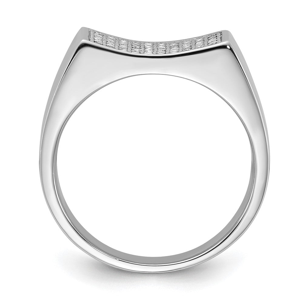 Brilliant Embers Sterling Silver Polished CZ Ring