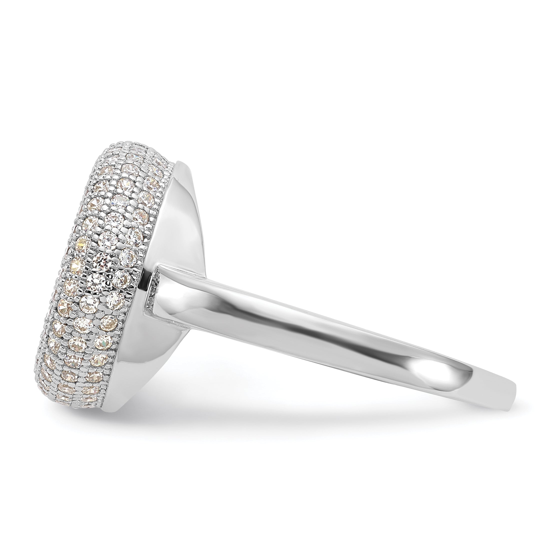 Sterling Silver Brilliant Embers CZ Circle Ring