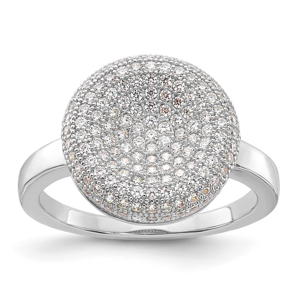 Sterling Silver Brilliant Embers CZ Circle Ring