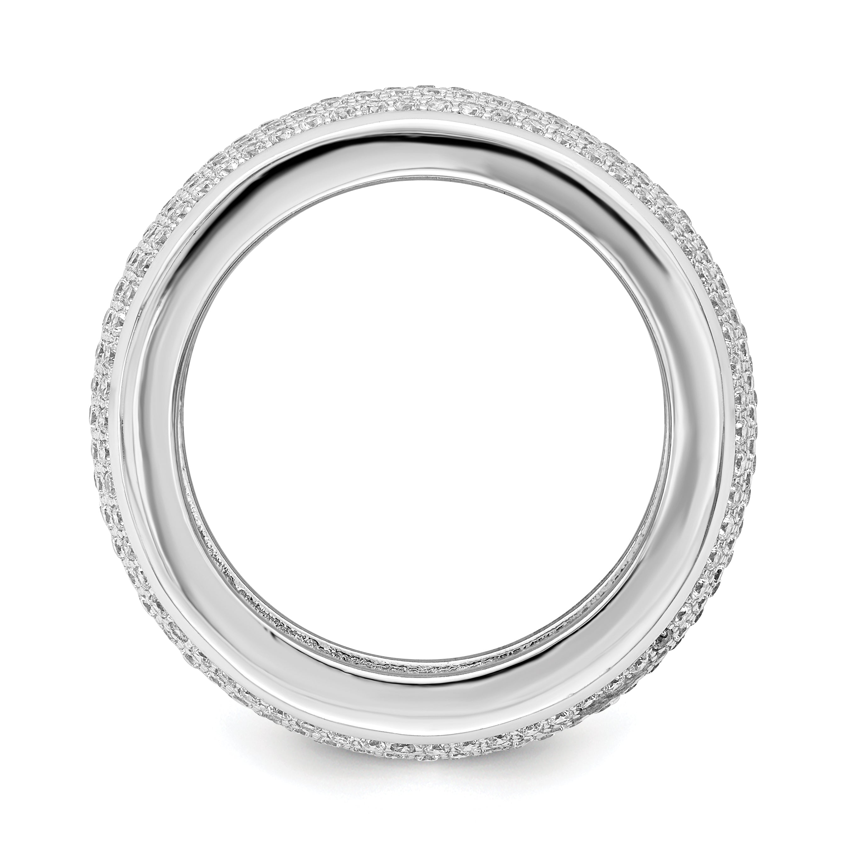 SS Rhodium-Plated CZ Brilliant Embers Ring