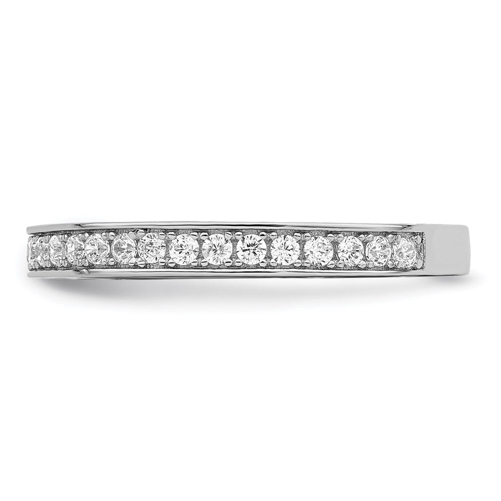 Brilliant Embers Sterling Silver Rhodium-plated 59 Stone Micro Pav√á CZ Ring