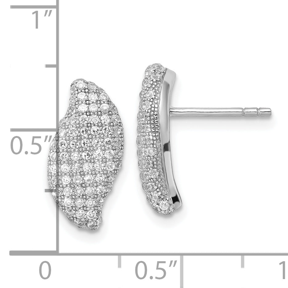 Sterling Silver & CZ Brilliant Embers Post Earrings