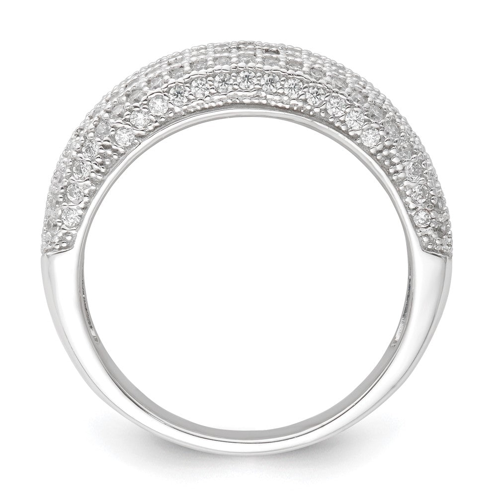 Sterling Silver Rhodium-Plated CZ Brilliant Embers Ring