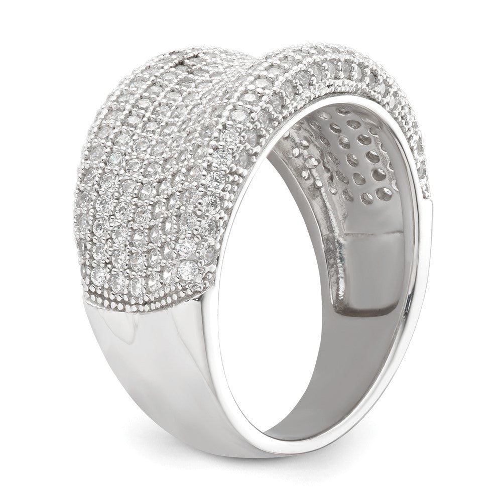 Sterling Silver Rhodium-Plated CZ Brilliant Embers Ring