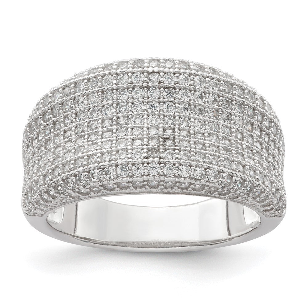 Sterling Silver Rhodium-Plated CZ Brilliant Embers Ring