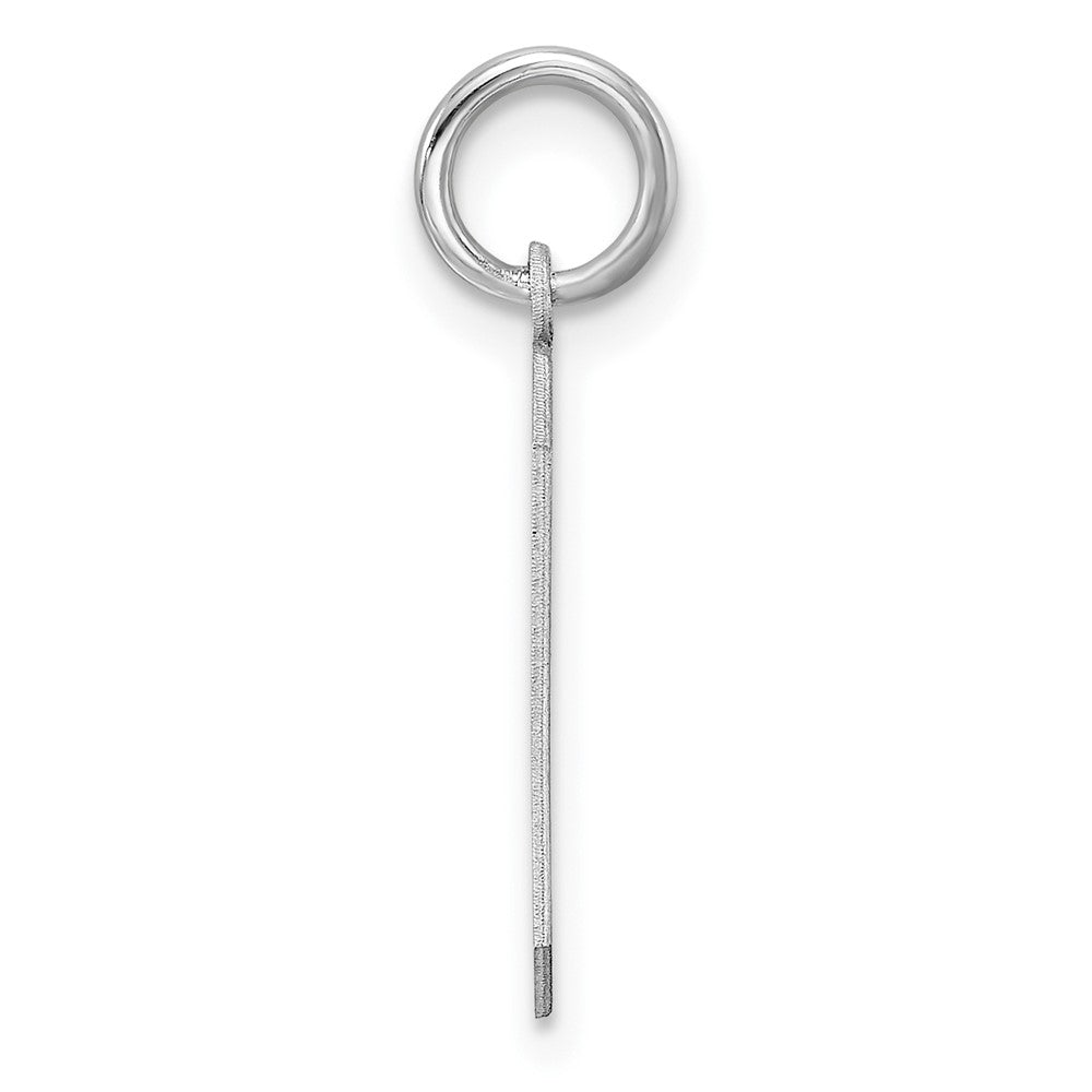 Sterling Silver/Rhodium-plated Polished Number 9 Charm